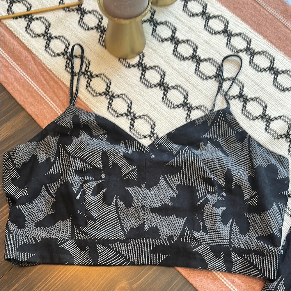 2 piece set Universal Thread Black Floral Camisole/ and skirt